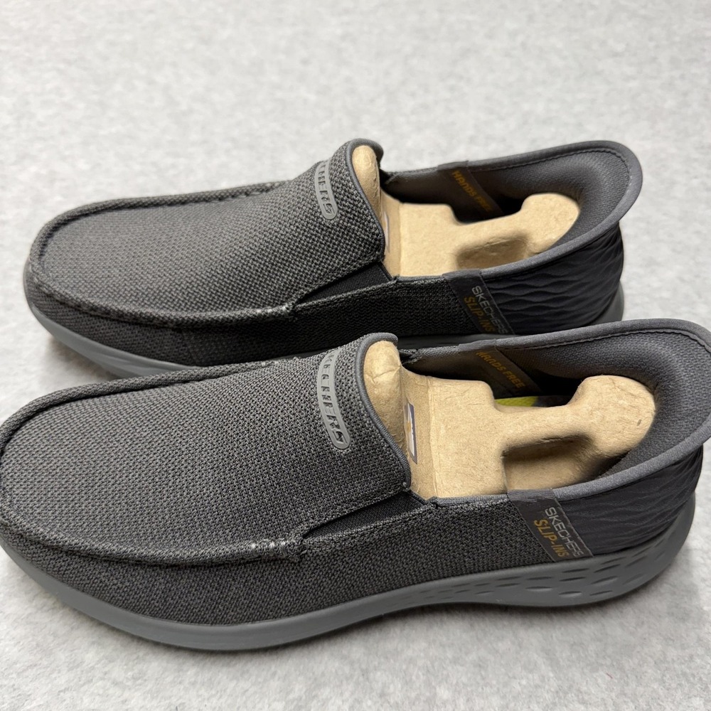 Skechers Slip-Ins Parson-Ralven Shoes Mens 9.5 Gray Vegan Slip On Casual Loafer - Picture 5 of 7